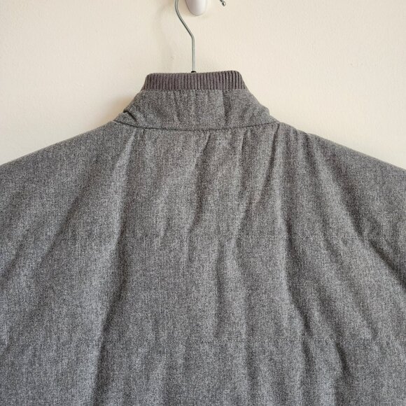Large Gray Vest Coat Mens Jos A Bank New Tailored Fit Size L Nwt Zip Up Jacket - Picture 15 of 17